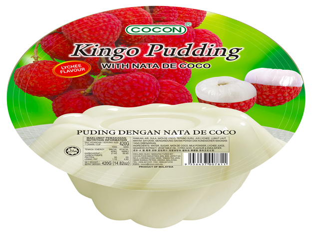 Kingo Litschi-Pudding mit Nata de Coco