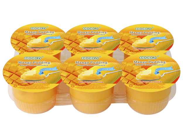 Mangopudding Nata de Coco & Würfel