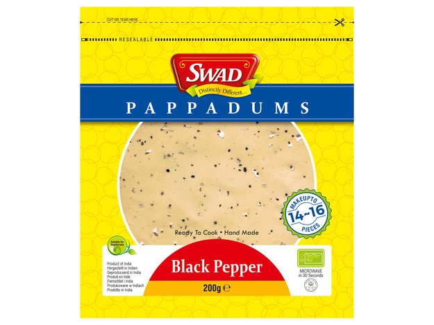 Schwarzer Pfeffer Papadams
