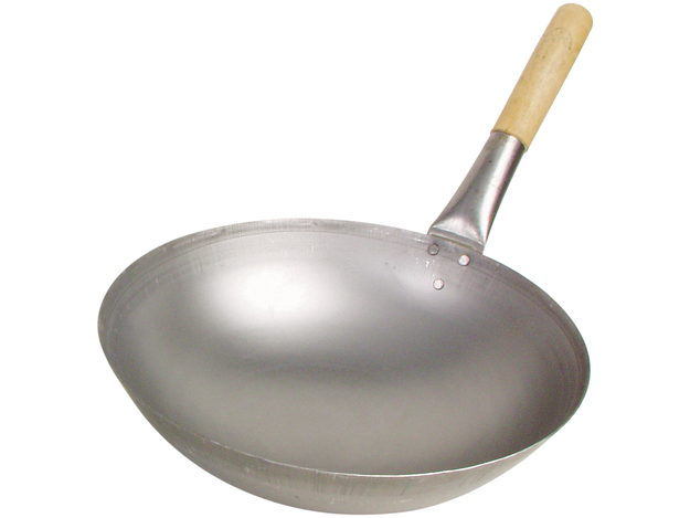 Wok mit Holzgriff (30 cm)