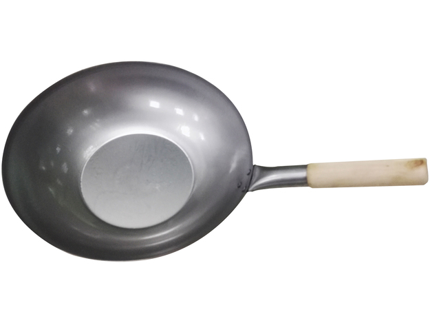 Wok mit Holzgriff Flach (35 cm)