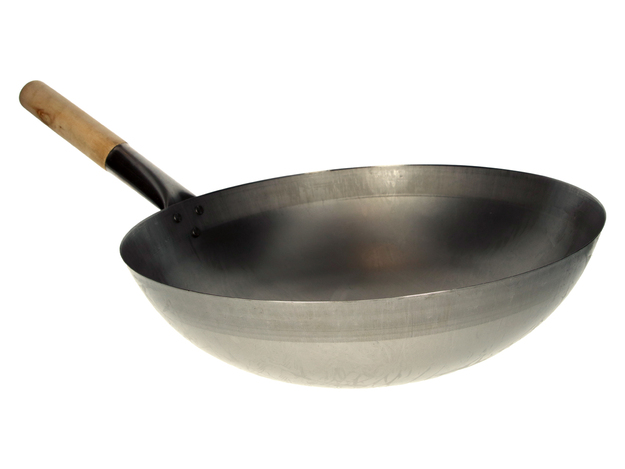 Wok mit Holzgriff (33 cm)