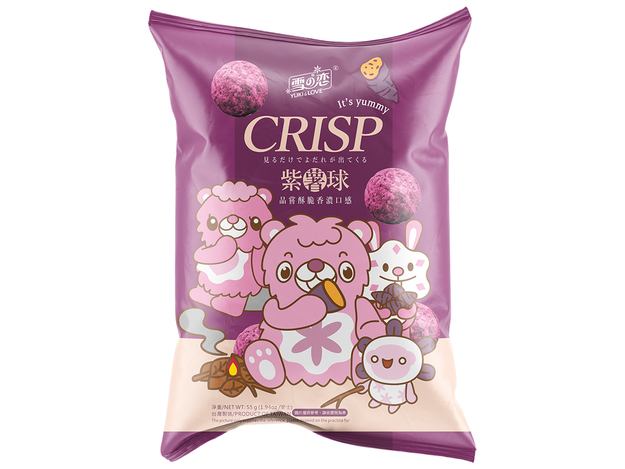 Yuki & Love Mais-Crackers Lila Yam 12 x 55 g