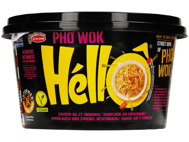 Instant Nudeln Pho Wok Zwiebel Knoblauch