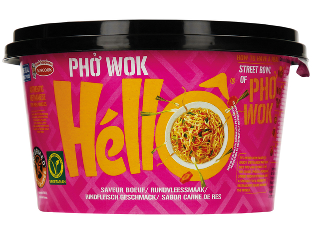 Instant-Nudeln Pho Wok Rindfleisch