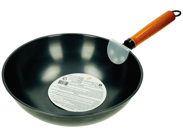 Wok mit Holzgriff (30 cm)