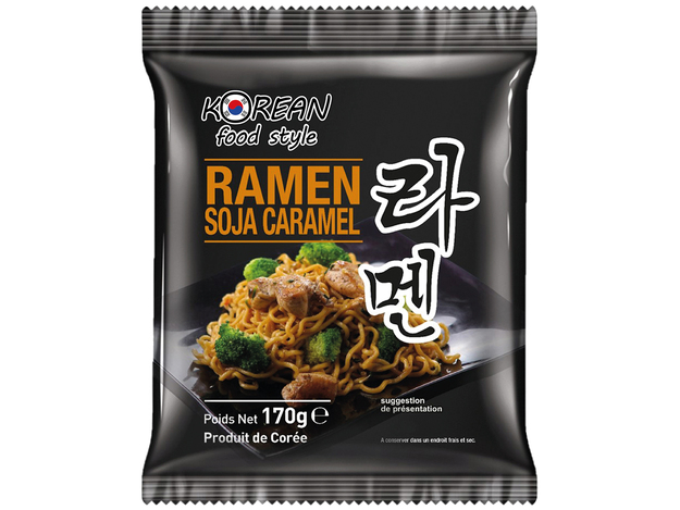 Korean Food Style vorgekochte Ramen Soja-Karamell 12 x 170 g