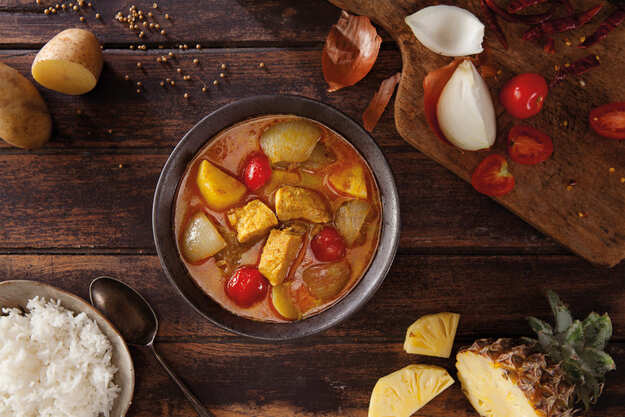 thailändisches gelbes Curry mit Huhn