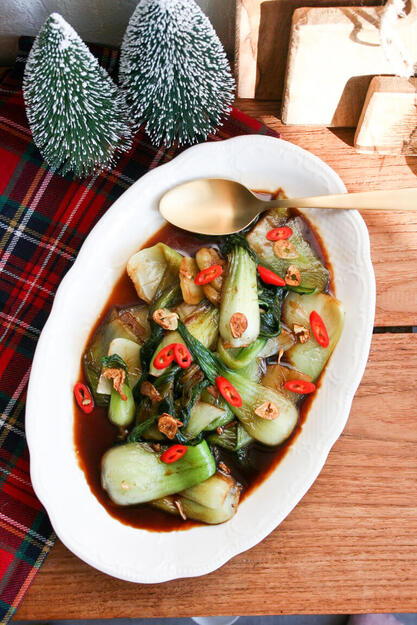 Weihnachtsbeilage pak choi