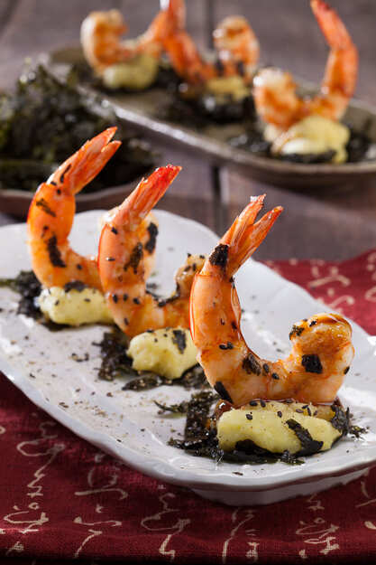 Gegrillte Yakitori-Gambas